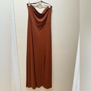 Banana Republic Strapless floor length Rust Colored Gown